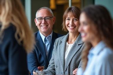 Diverse business team collaborating in a bright boardroom